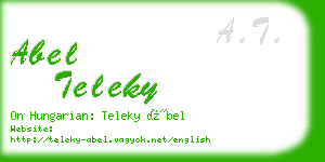 abel teleky business card